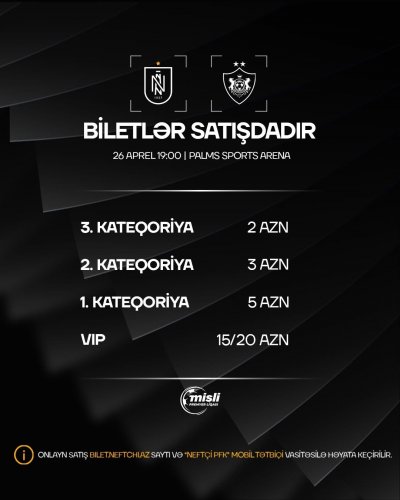 "Neftçi"dən "Qarabağ"la oyunlar üçün azarkeşlərə jest - FOTOLAR