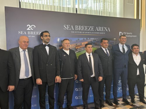 Azərbaycanın futbol elitası yeni stadionun təqdimatında - FOTOLAR 