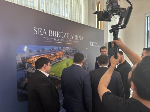 Azərbaycanın futbol elitası yeni stadionun təqdimatında - FOTOLAR 