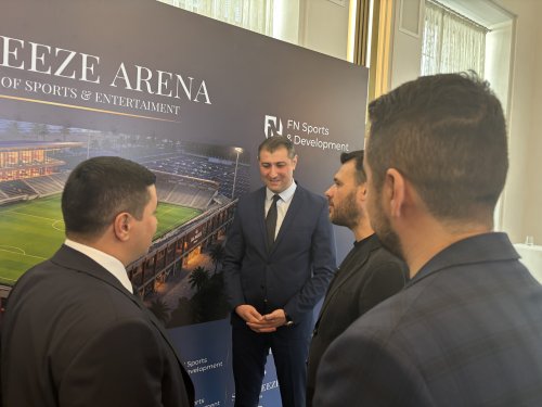 Azərbaycanın futbol elitası yeni stadionun təqdimatında - FOTOLAR 